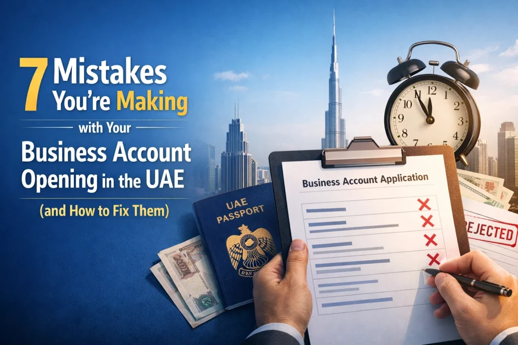 7 Mistakes You’re Making with Your Business Account Opening in the UAE (and How to Fix Them)